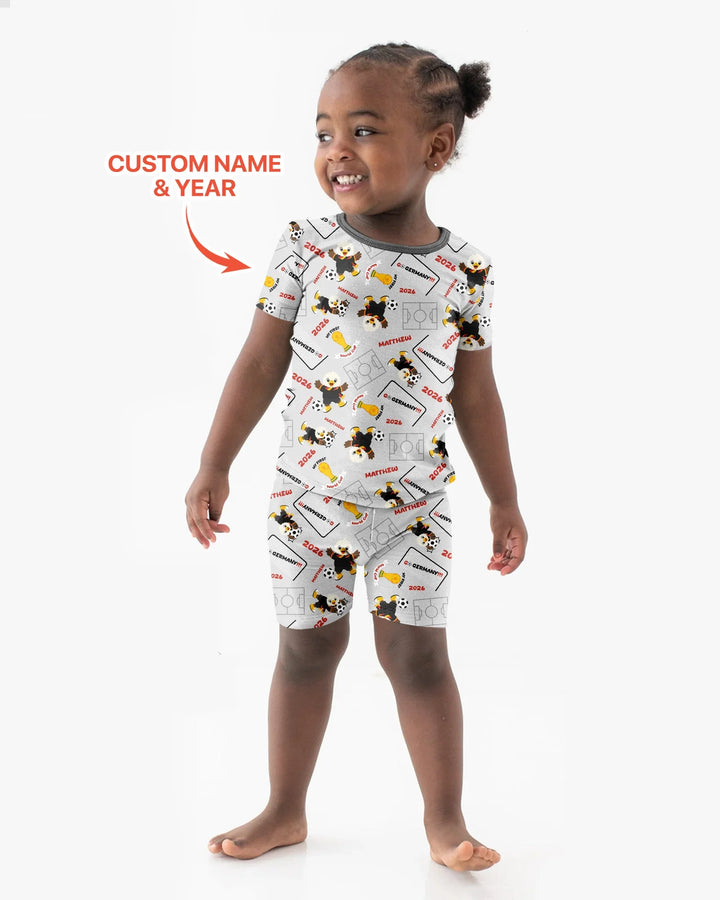 My First World Cup Bamboo Two Piece Short Sleeve Shorts Pajama Set