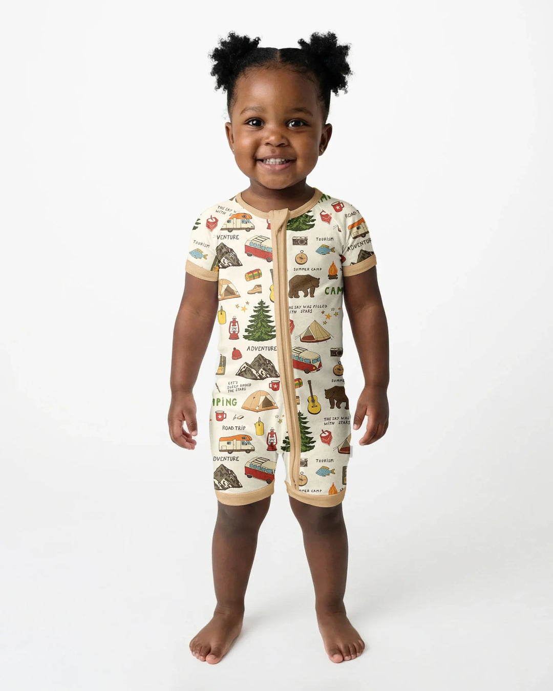 Outdoor Camping Adventure Family Matching Bamboo Shorty Zippy