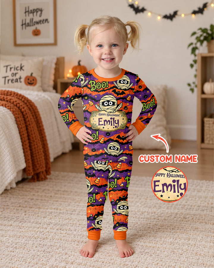 Boo Boo Halloween Bamboo Two Piece Long Sleeve Pajama Set