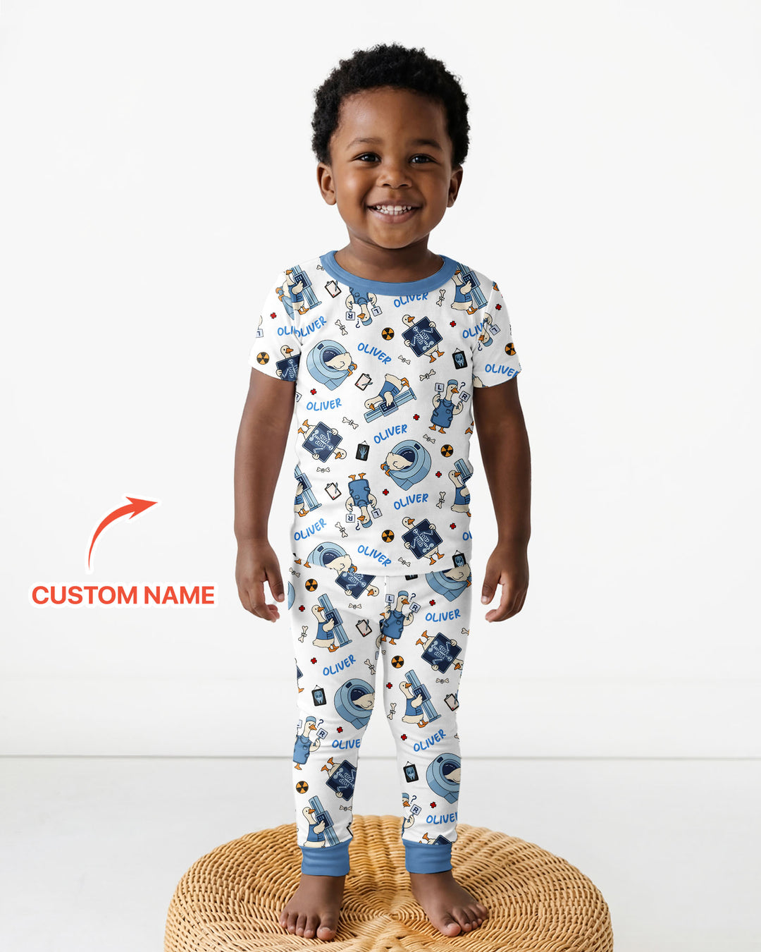 Rad Tech Goose Bamboo Two Piece Short Sleeve Pajama Set
