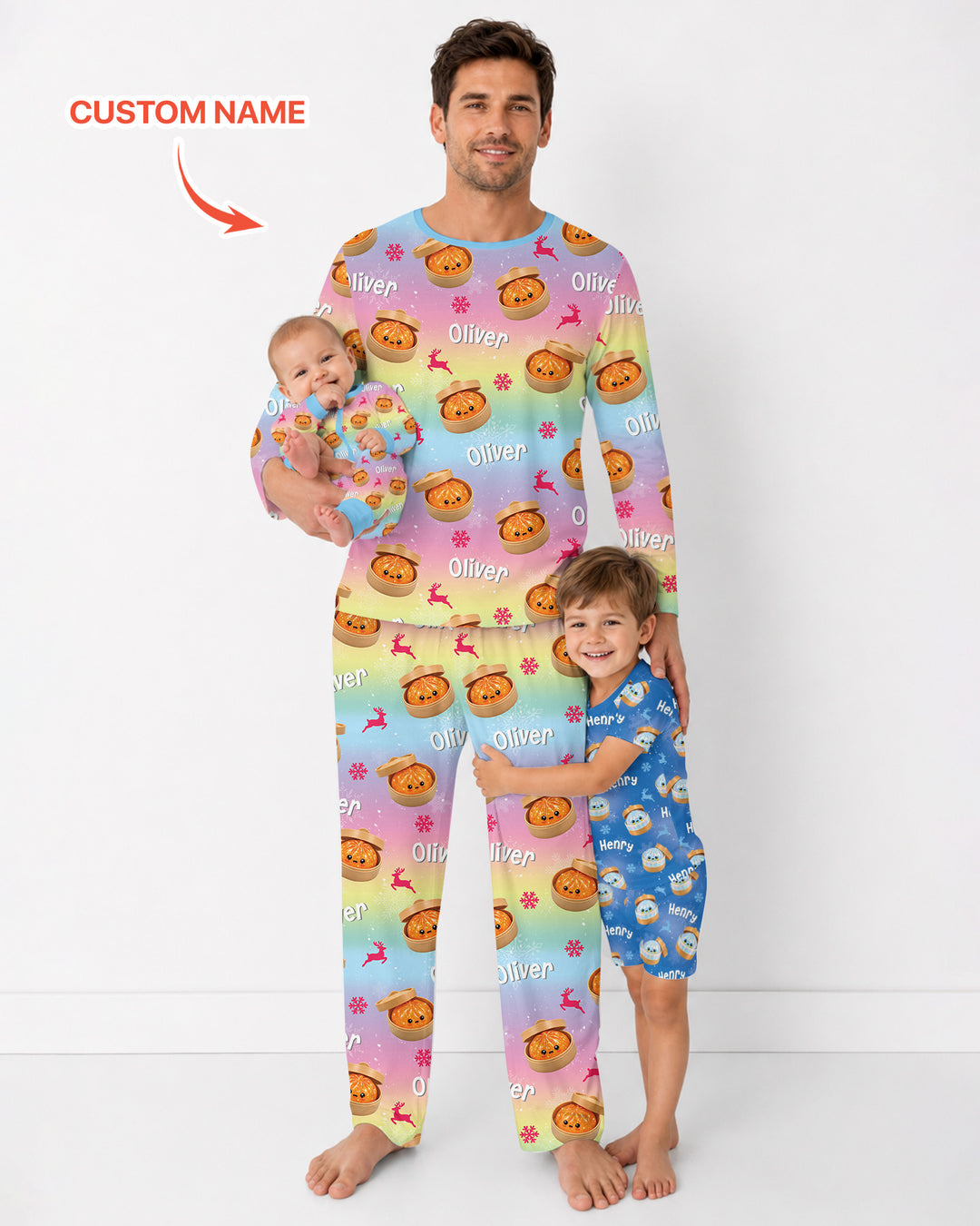 Christmas Cutie Dumpling Bamboo Men's Pajama Set