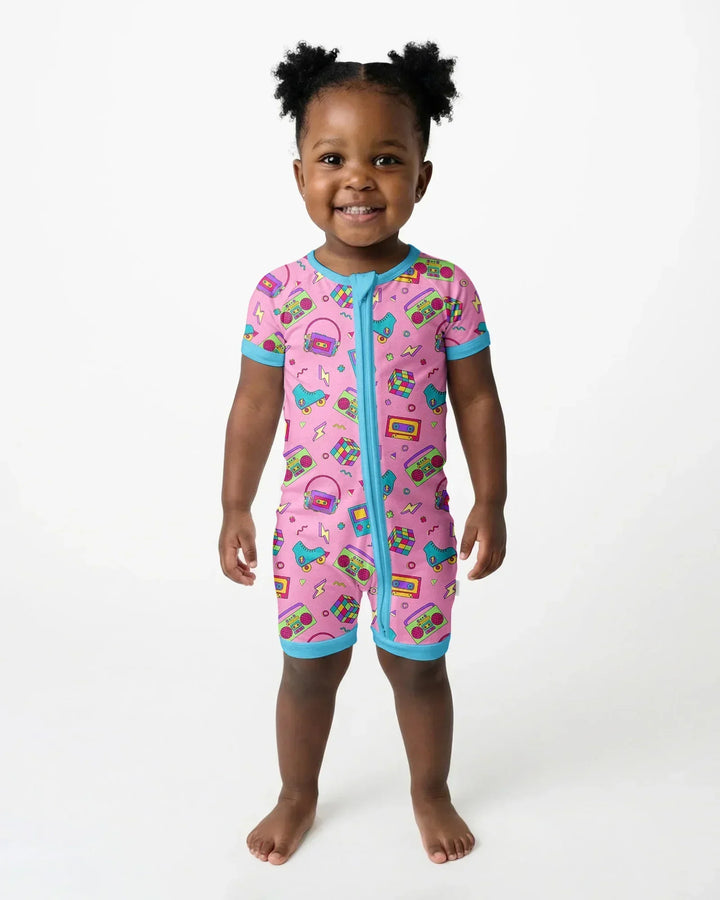 80s Retro Neon Bamboo Shorty Zippy