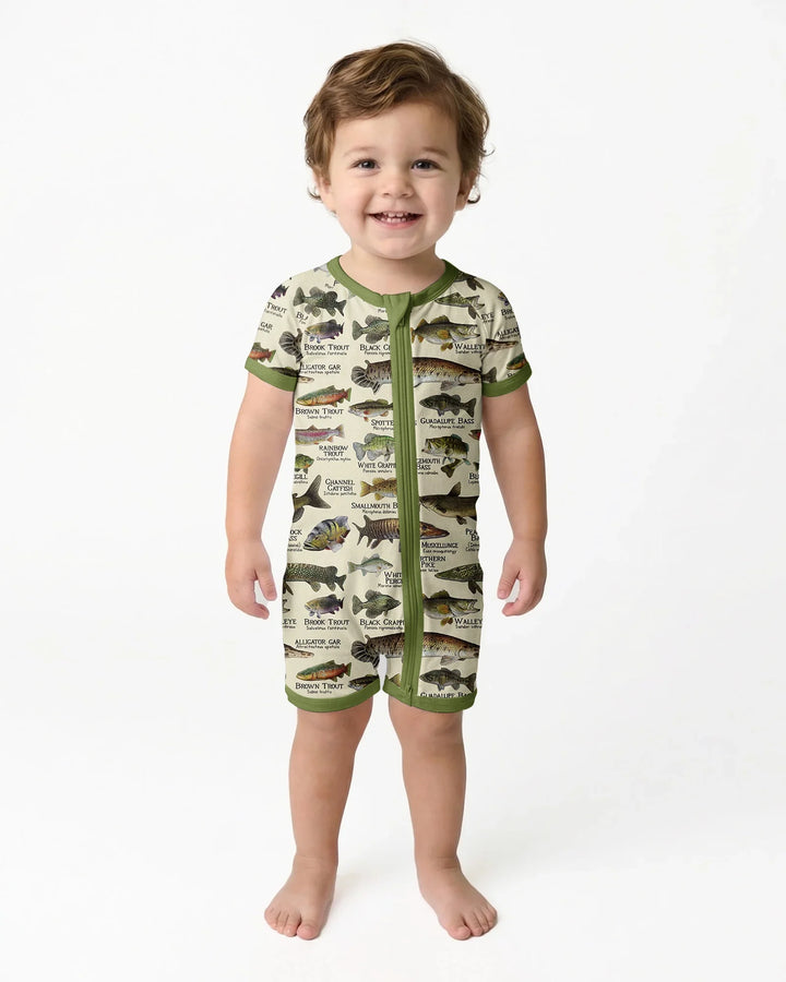 Fish Of America Bamboo Shorty Zippy
