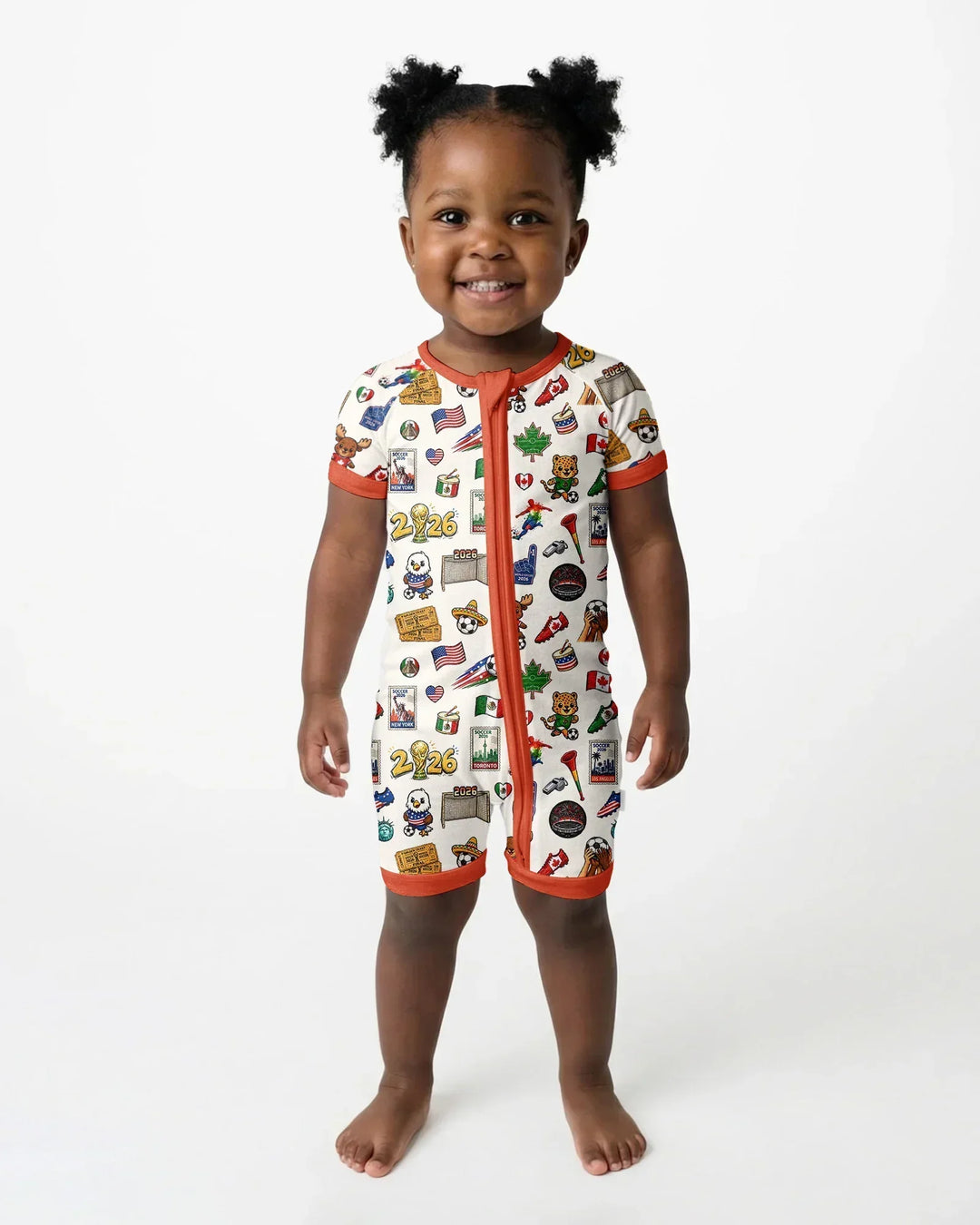 Soccer Cup 2026 Family Matching Bamboo Shorty Zippy
