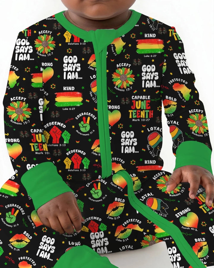 God Says I Am Juneteenth Blessings Bamboo Convertible Zippy