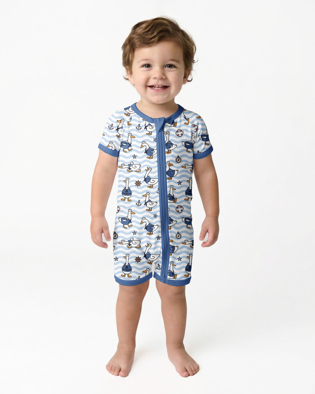 Silly Goose Sailor Bamboo Shorty Zippy