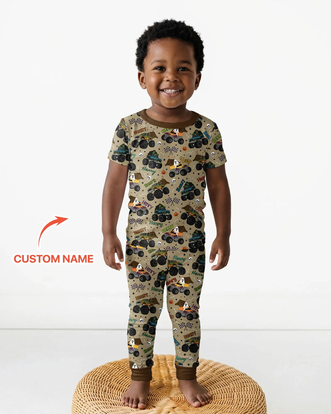 CUSTOM Template Bamboo Two Piece Short Sleeve Pyjamas Set