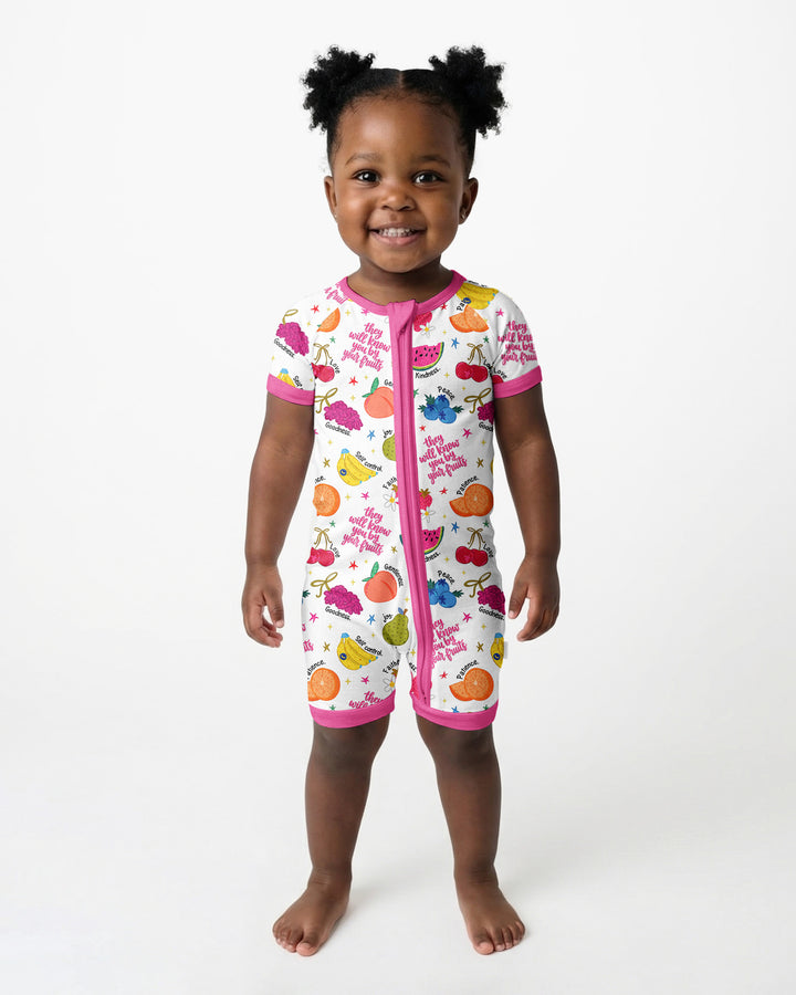 They Will Know You By Your Fruits Bamboo Shorty Zippy