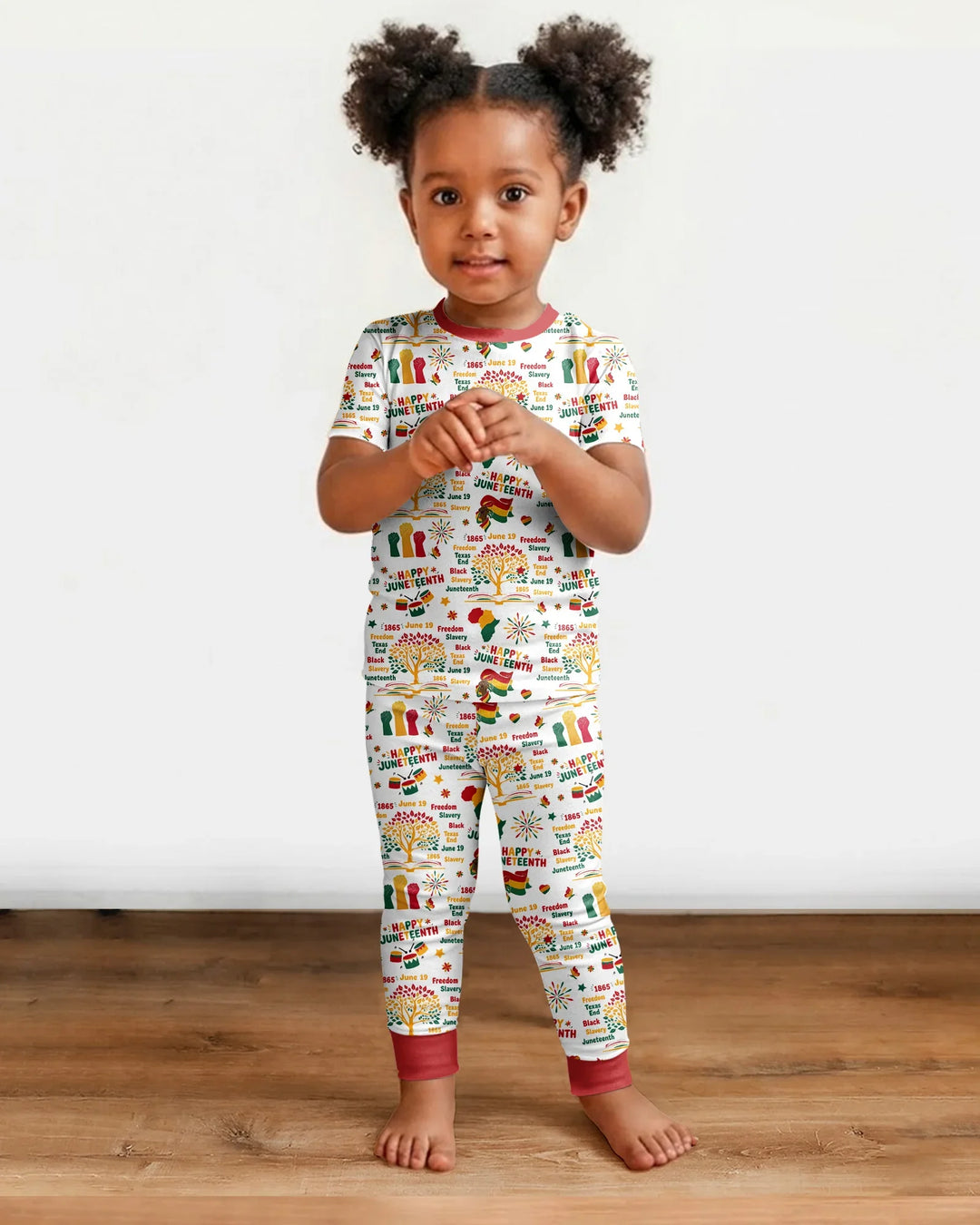 Happy Juneteenth Bamboo Two Piece Short Sleeve Pajama Set