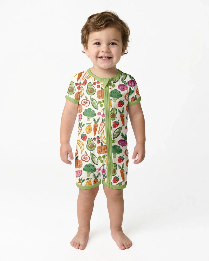 Veggie Friends Family Matching Bamboo Shorty Zippy