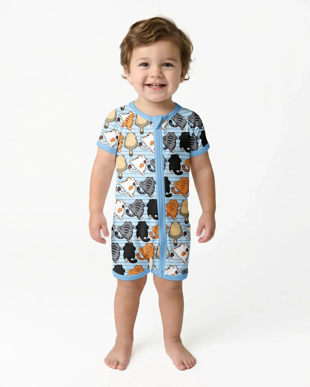 Funny Cat Butts Club Family Matching Bamboo Shorty Zippy