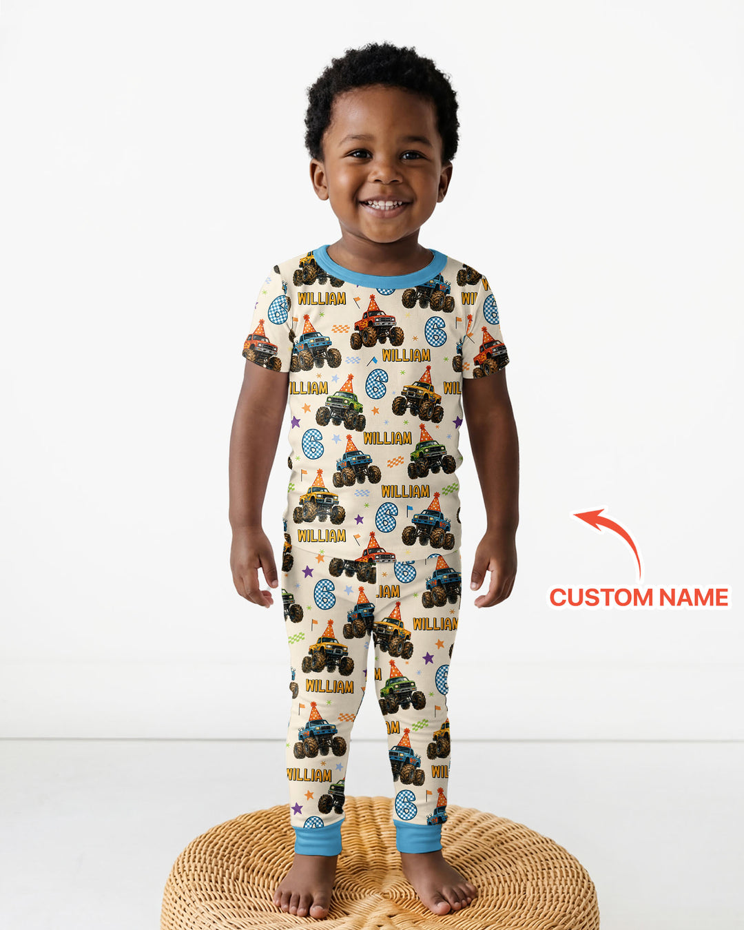 CUSTOM Template Bamboo Two Piece Short Sleeve Pyjamas Set