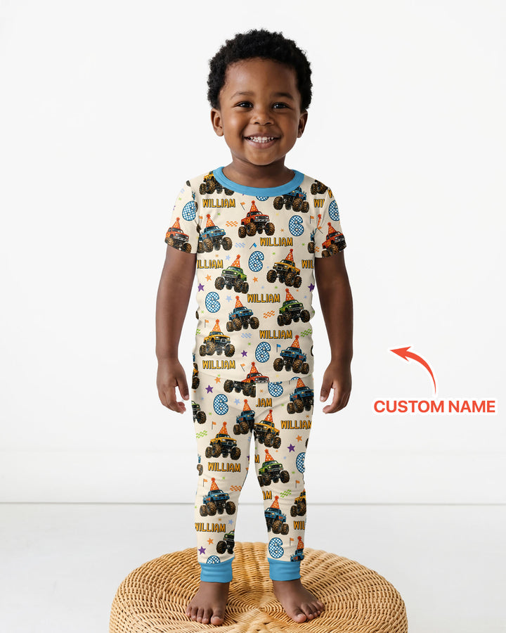 CUSTOM Template Bamboo Two Piece Short Sleeve Pyjamas Set
