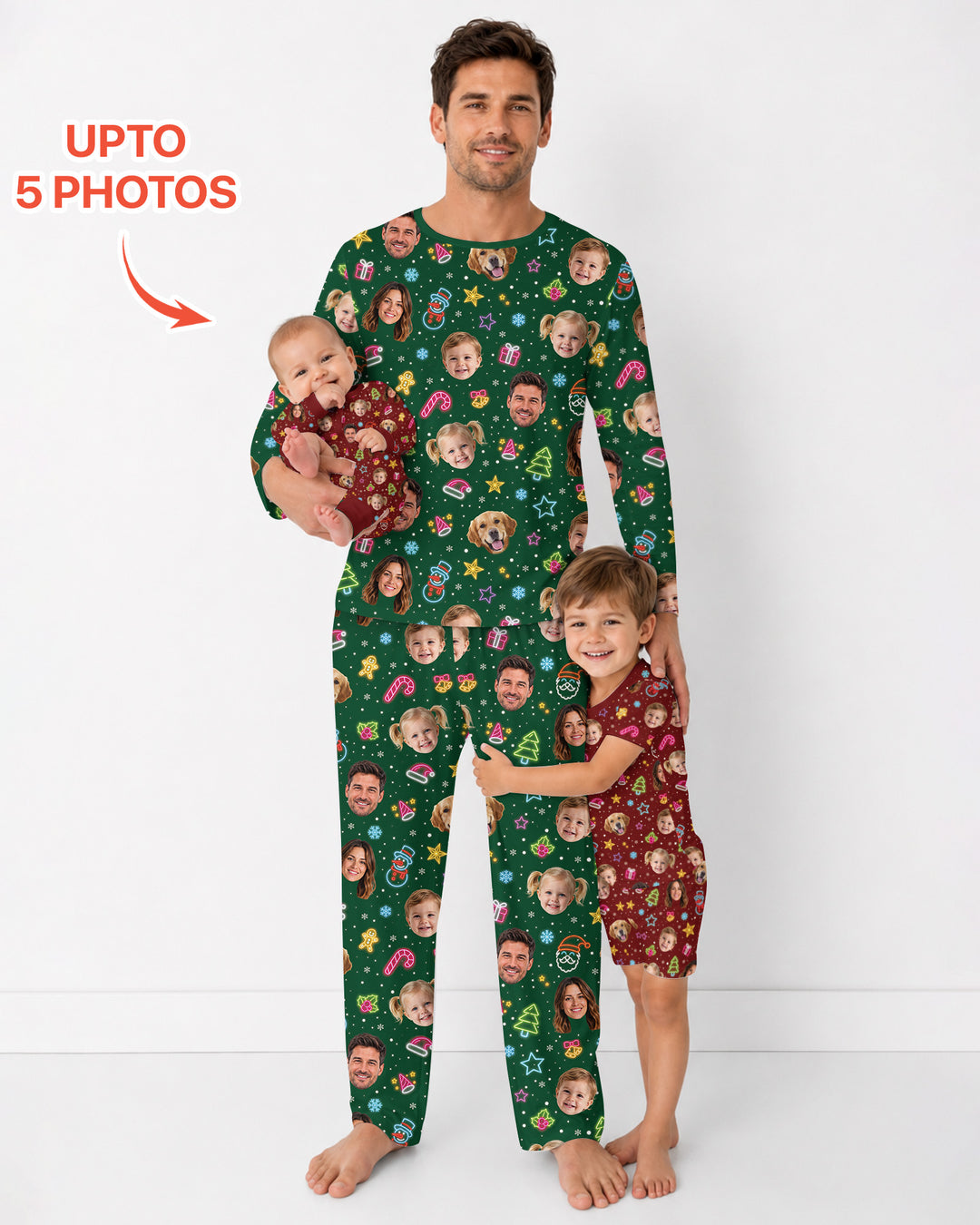Christmas Faces Bamboo Men's Pajama Set