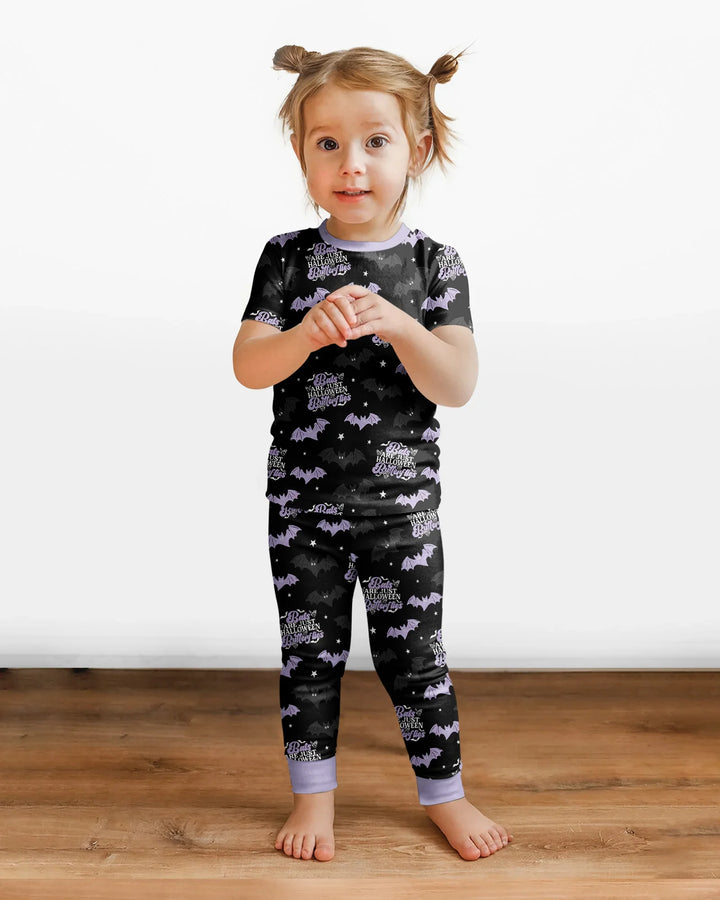 Halloween Butterflies Bamboo Two Piece Short Sleeve Pajama Set