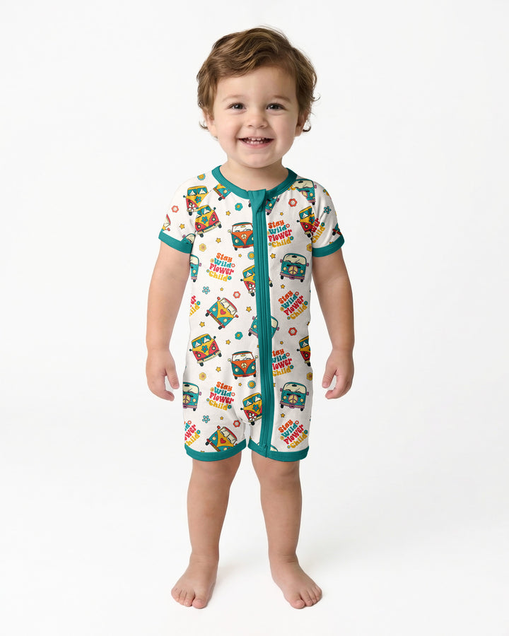 Stay Wild Flower Child Bamboo Shorty Zippy