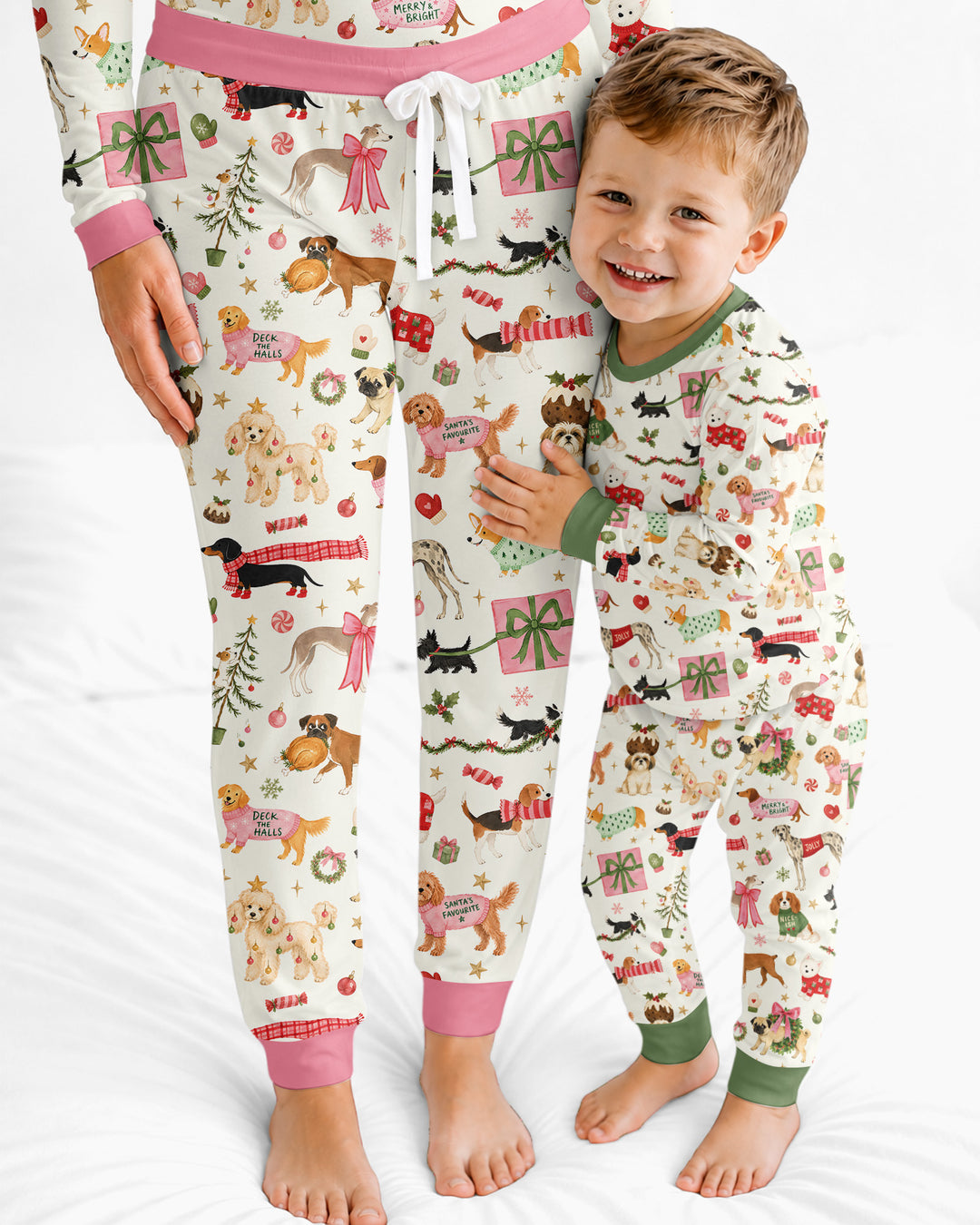 Festive Dog Merry Woofmas Bamboo Women Pajama Set