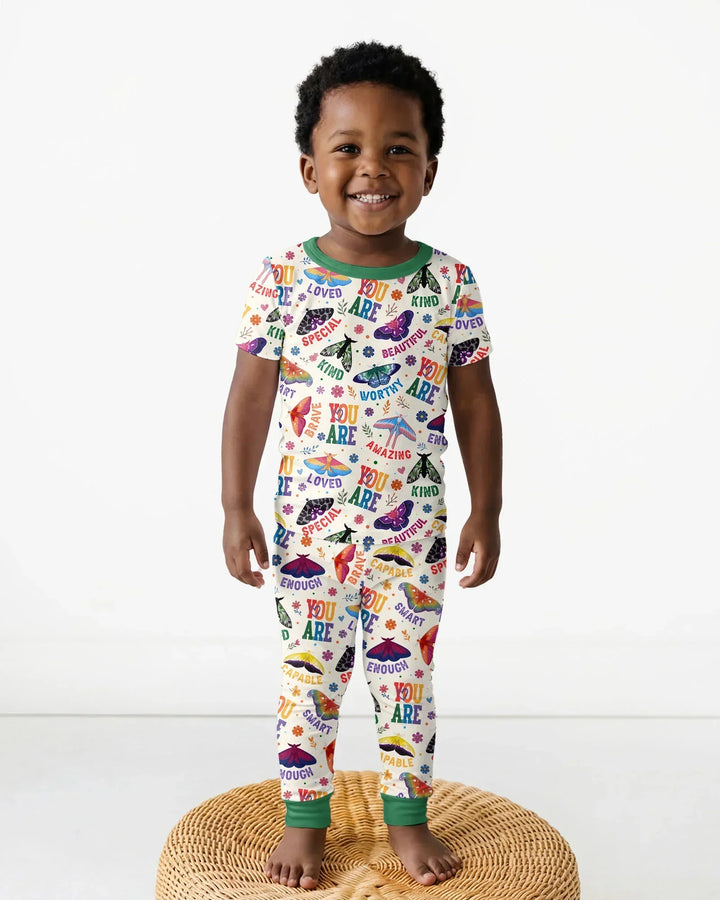 Proud Wings Family Matching Bamboo Two Piece Short Sleeve Pajama Set