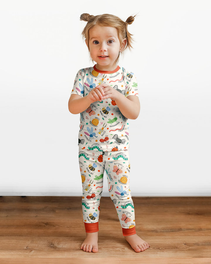 Bug Field Guide Bamboo Two Piece Short Sleeve Pajama Set