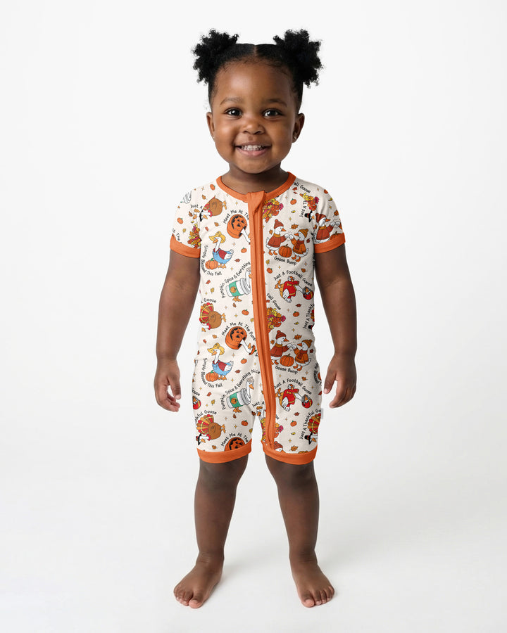 Just A Fall Goose Family Matching Bamboo Shorty Zippy