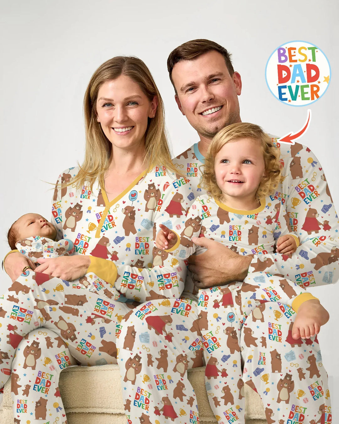 Best Daddy Bear Ever Family Matching Bamboo Men's Pajama Set