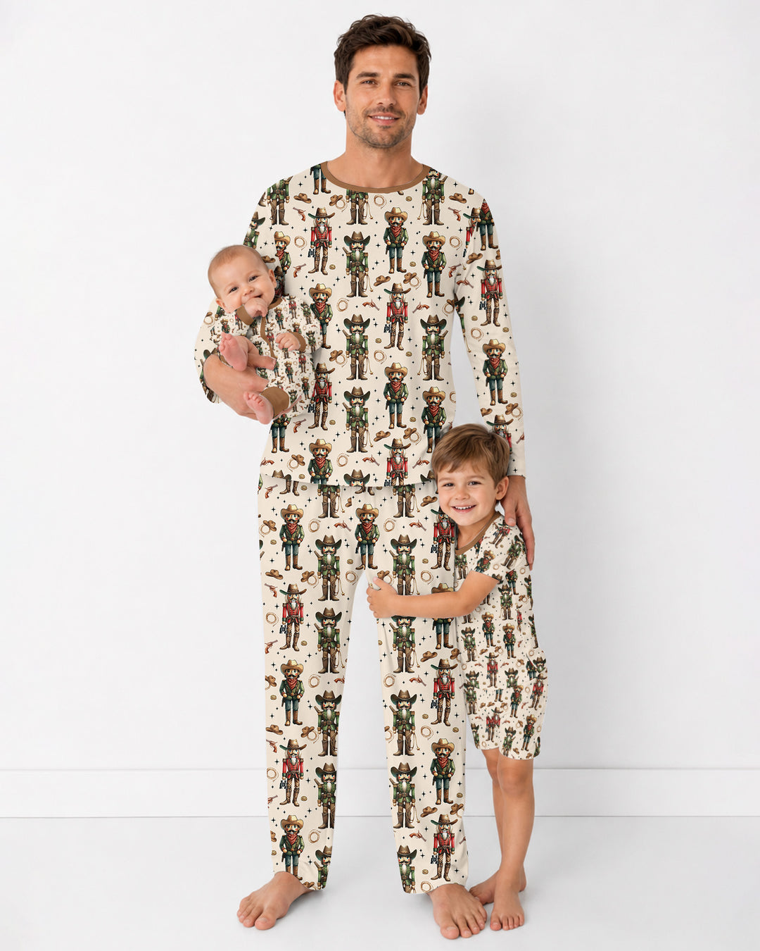Western Christmas Cowboy Nutcracker Bamboo Men's Pajama Set
