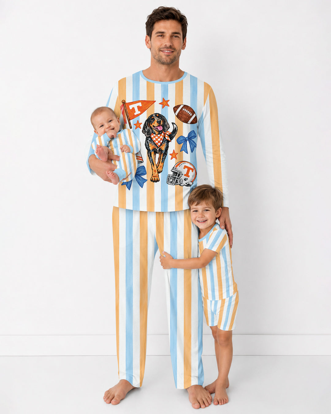 Game Day Puppy And Bows Bamboo Men's Pajama Set