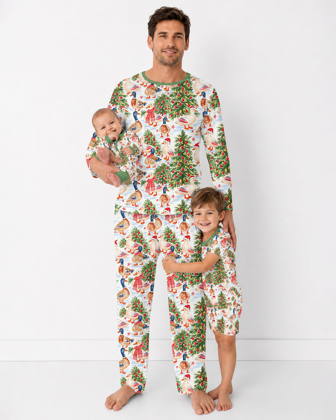 Christmas and Duck Bamboo Men's Pajama Set