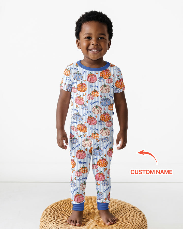 CUSTOM Template Bamboo Two Piece Short Sleeve Pyjamas Set