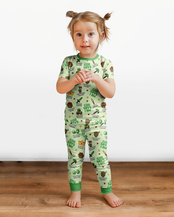 Christian Gamer Bamboo Two Piece Short Sleeve Pajama Set