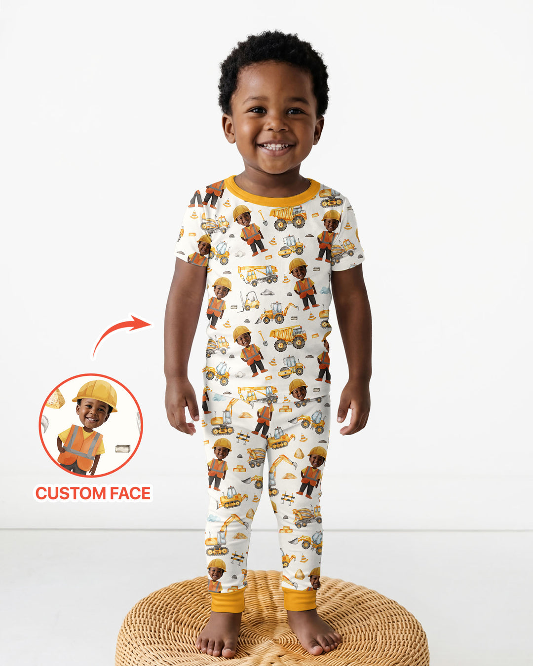 CUSTOM Template Bamboo Two Piece Short Sleeve Pyjamas Set