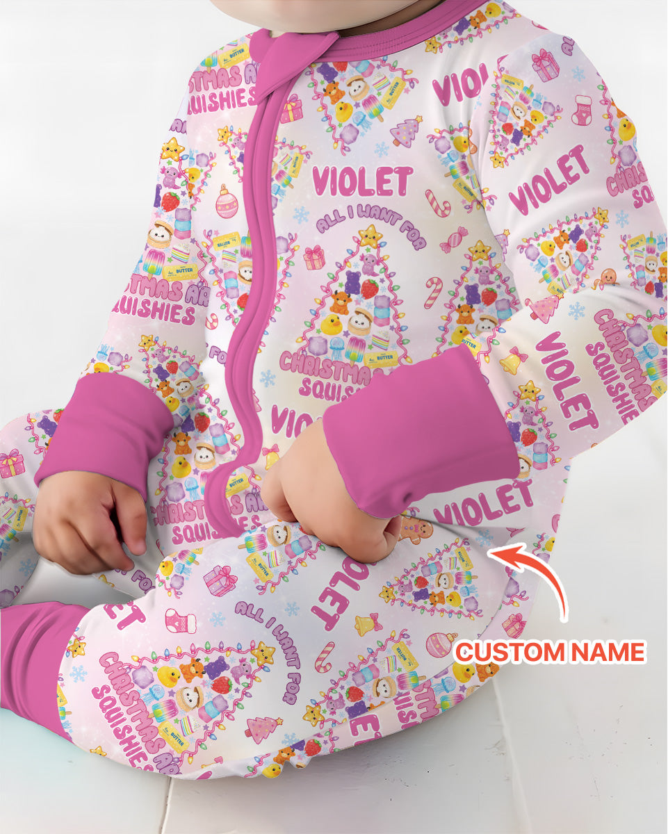 Custom Name All I Want For Christmas Are Squishies Bamboo Convertible Zippy