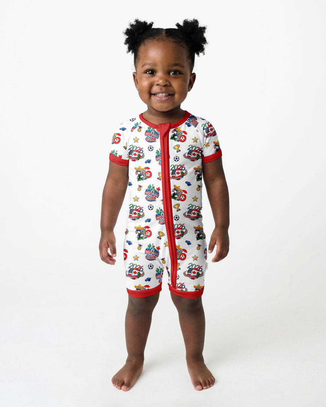 World Soccer North America 2026 Family Matching Bamboo Shorty Zippy