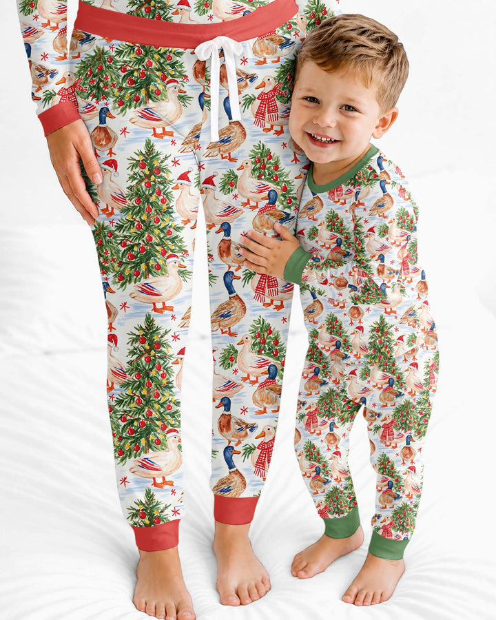 Christmas and Duck Bamboo Women Pajama Set