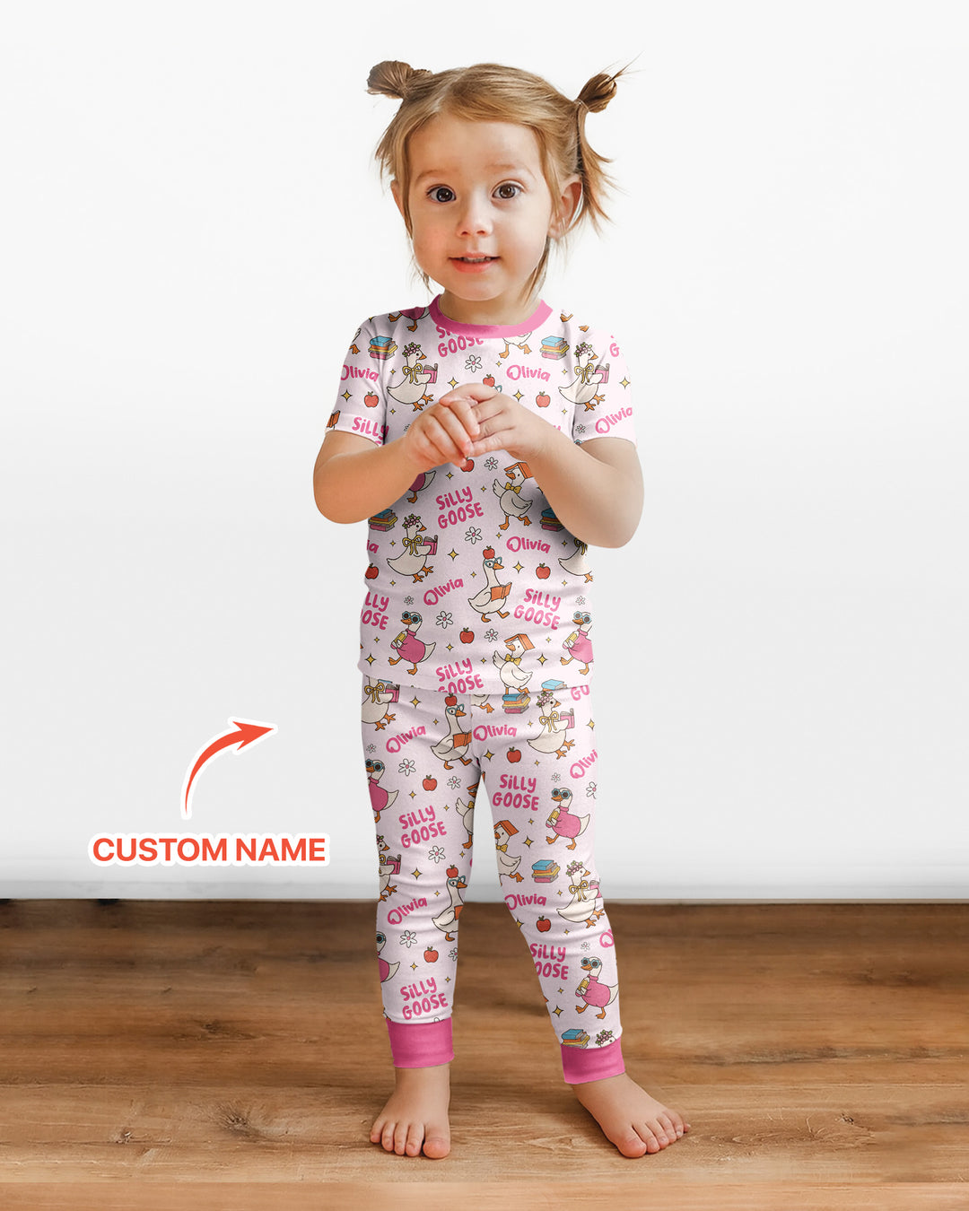 CUSTOM Template Bamboo Two Piece Short Sleeve Pyjamas Set