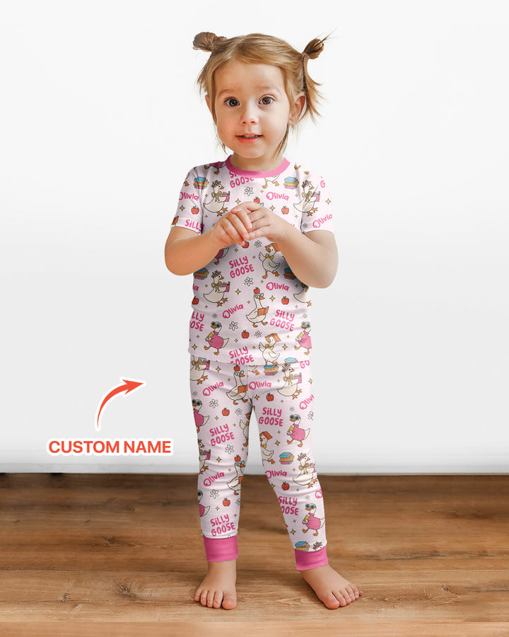 CUSTOM Template Bamboo Two Piece Short Sleeve Pyjamas Set