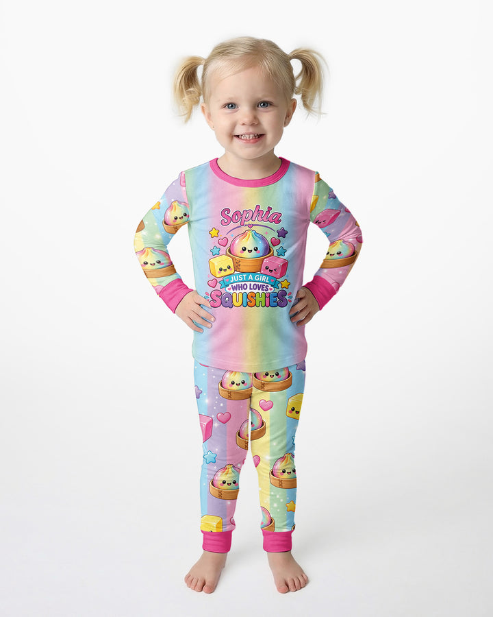 Rainbow Squishy Dreams Bamboo Two Piece Long Sleeve Pajama Set