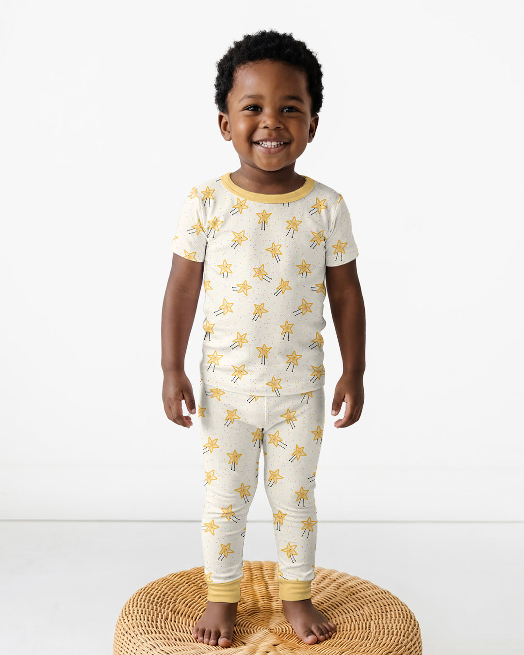 Happy Little Stars Family Matching Bamboo Two Piece Short Sleeve Pajama Set