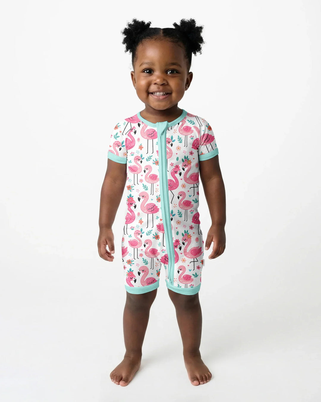 Hello Flamingo Bamboo Shorty Zippy