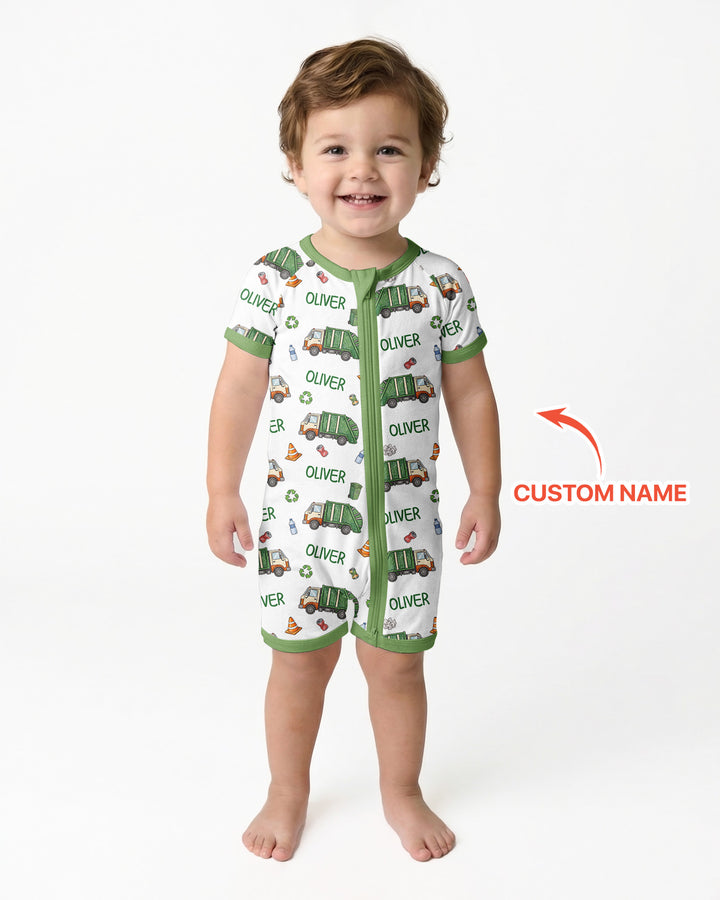 Custom Name Garbage Day Bamboo Shorty Zippy