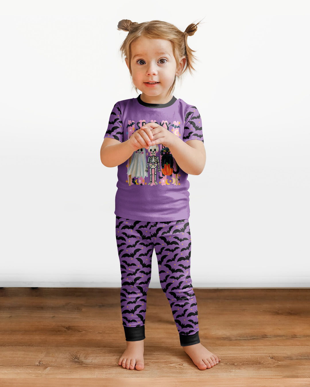 Bats & Boos Family Matching Bamboo Two Piece Short Sleeve Pajama Set