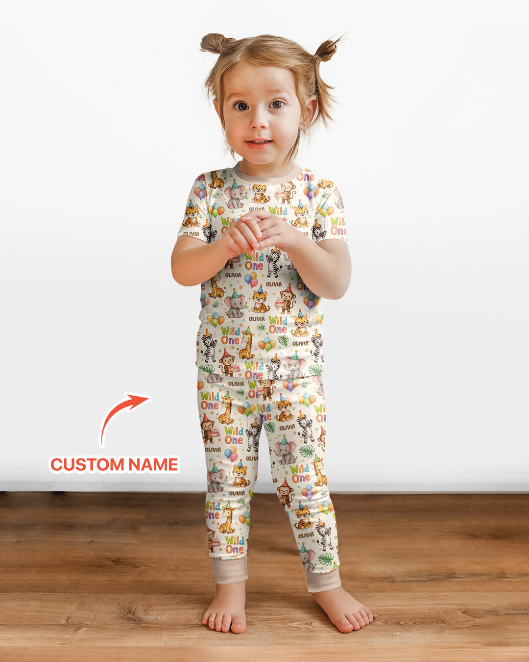 CUSTOM Template Bamboo Two Piece Short Sleeve Pyjamas Set