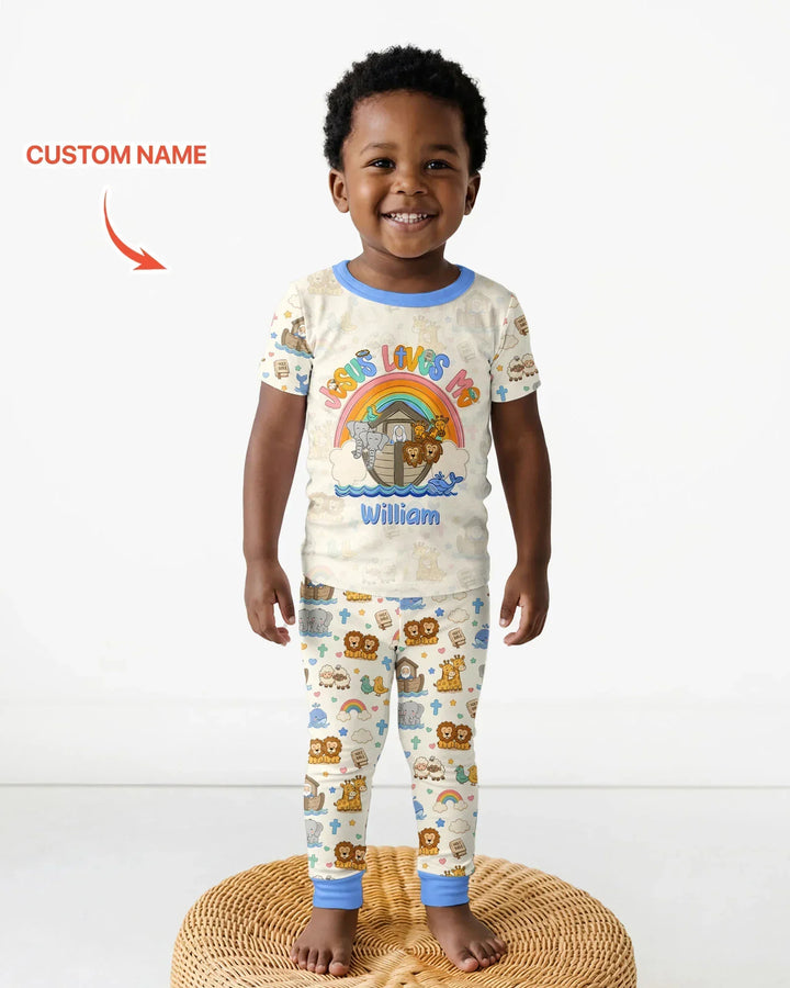 CUSTOM Template Bamboo Two Piece Short Sleeve Pyjamas Set