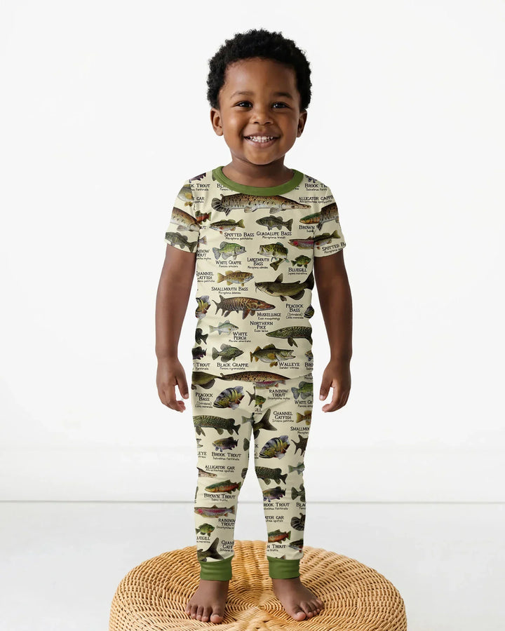 Fish Of America Bamboo Two Piece Short Sleeve Pajama Set