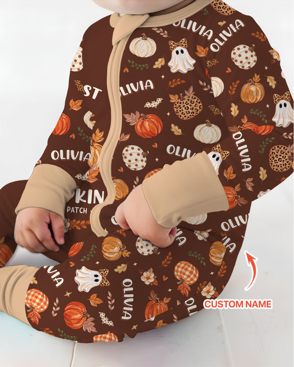 Cutest Pumpkin In The Patch Custom Name Bamboo Convertible Zippy