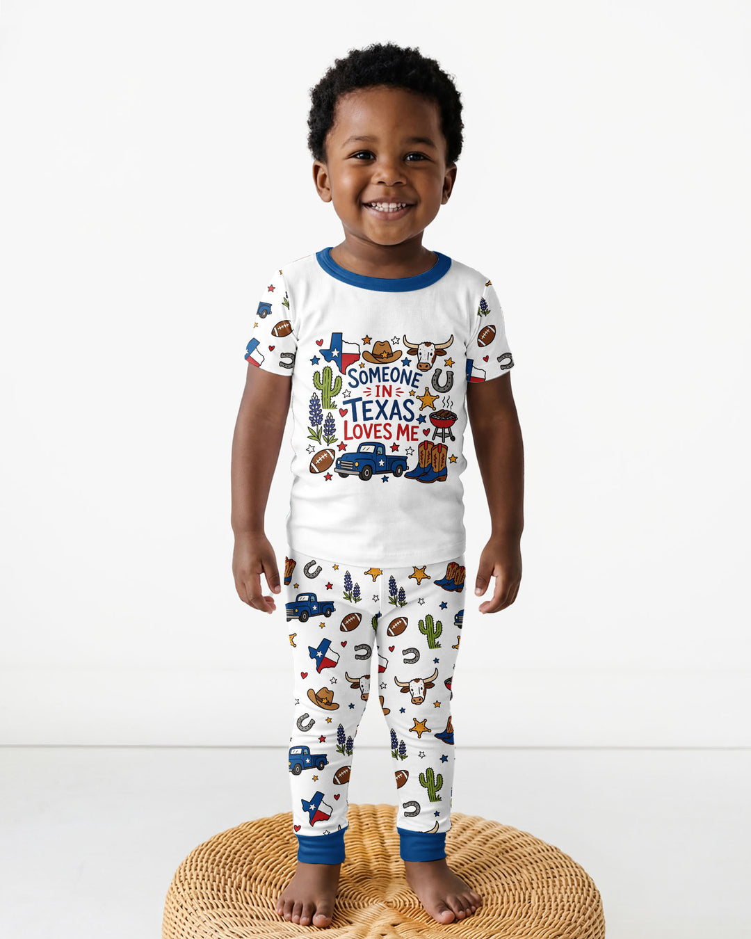 Someone in Texas Loves Me Bamboo Two Piece Short Sleeve Pajama Set