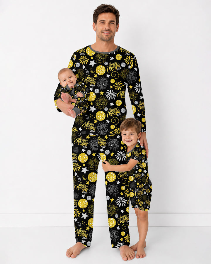 New Year's Eve Celebration Bamboo Men's Pajama Set