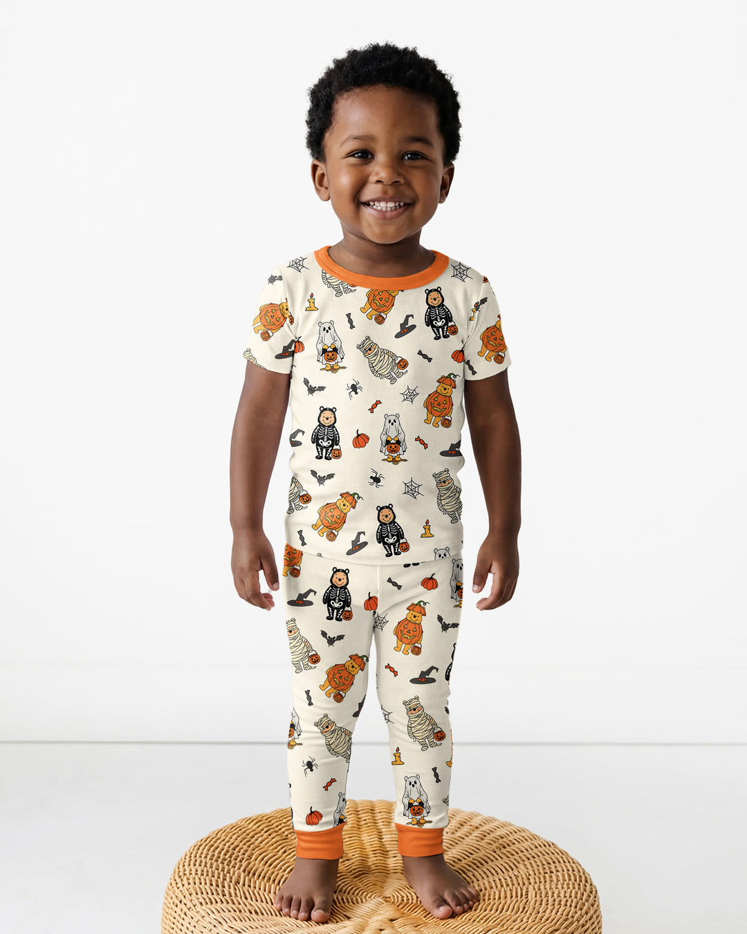Retro Trick Or Treat Bamboo Two Piece Short Sleeve Pajama Set