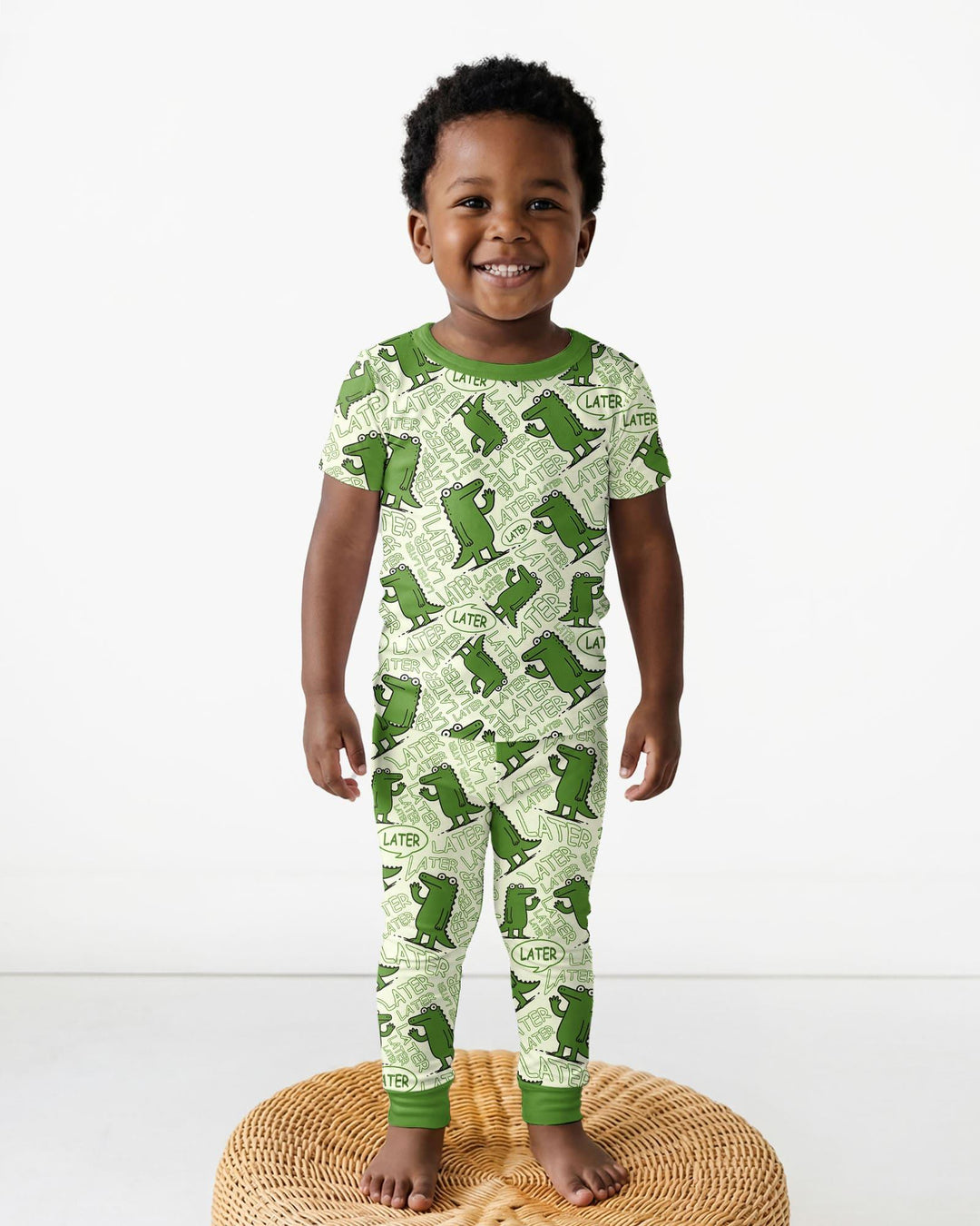 See you later, alligator! Bamboo Two Piece Short Sleeve Pajama Set