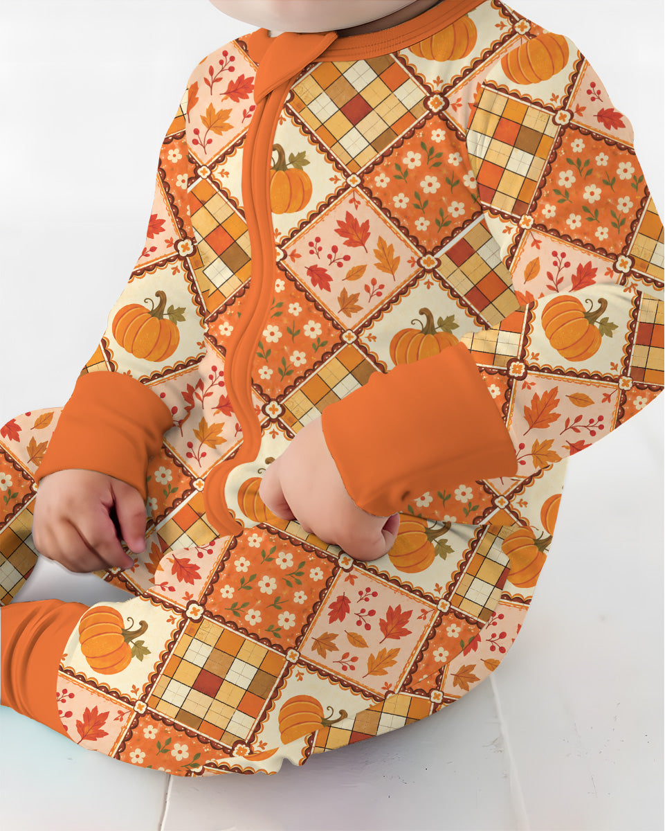 Fall Vintage Patchwork Bamboo Convertible Zippy